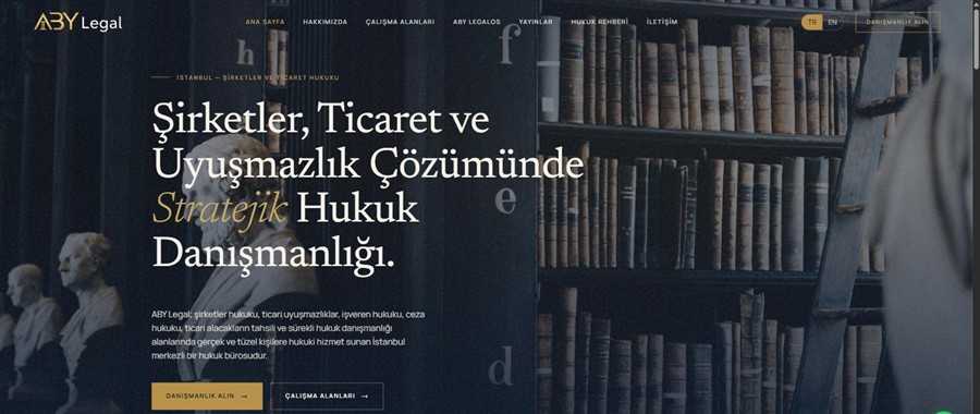 ABY Legal web sitesi ekran görüntüsü