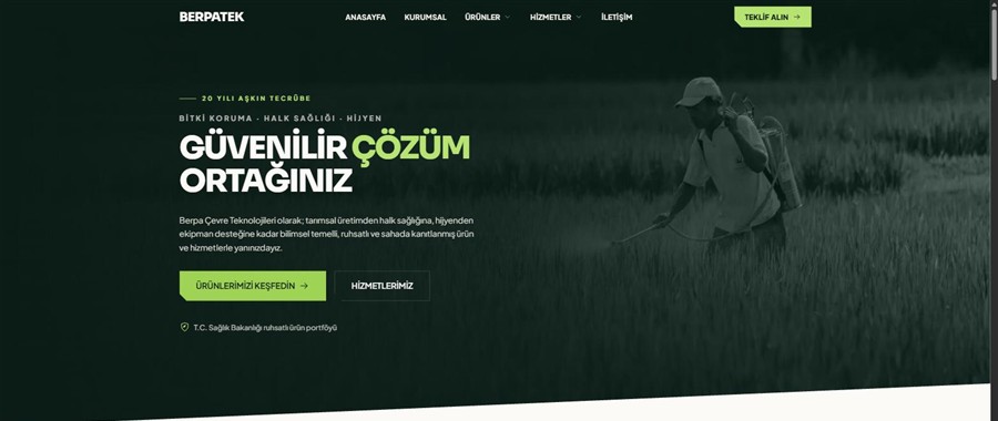 Berpatek web sitesi ekran görüntüsü