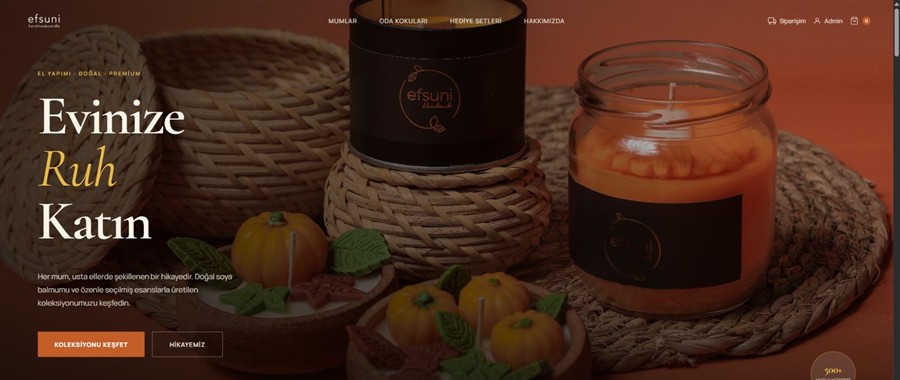 Efsuni Handmade web sitesi ekran görüntüsü